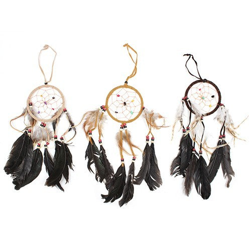 6 x Bali Dream catchers - Medium Round - Cream,Coffee,Chocolate