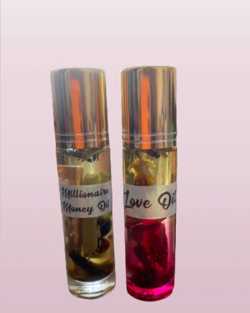 Magickal Love oil & Millionaire Money roll on perfume set  in a 10ml bottle. 2 Bottles Gift, Pocket Size | Scent, Ladies, Men.