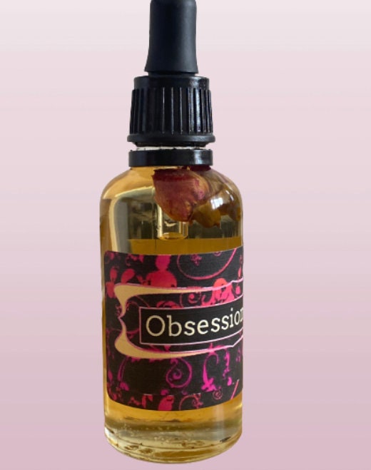 Obsession Perfume Oil 50ml Dropper Bottle - With Herbs and Crystals