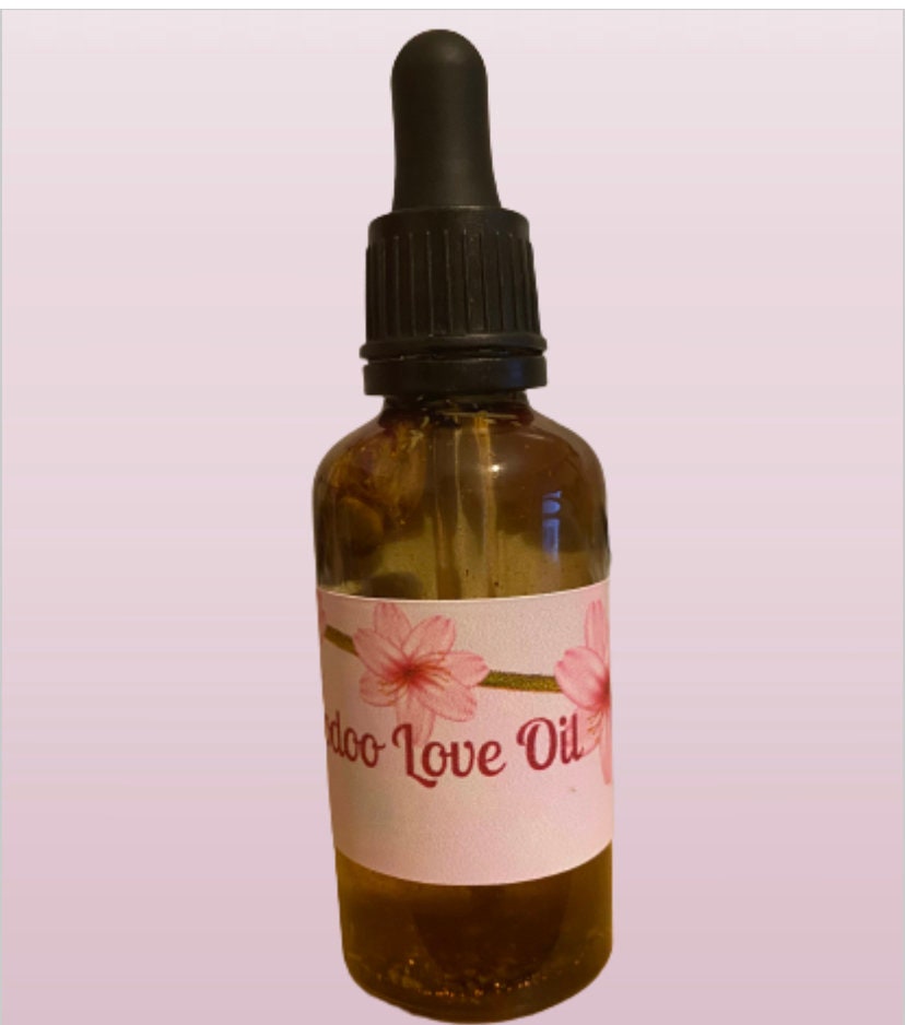 Love Perfume Oil 50ml Dropper Bottle - With Herbs and Crystals