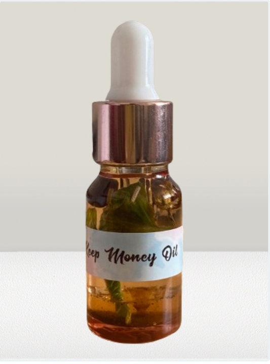 Keep Money Hoodoo Oil 10ml Dropper Bottle. Magick Perfume Oil, Herbal Oil 10ml Bottle. - With Herbs and Roots. Hoodoo Oils, Magick Oil