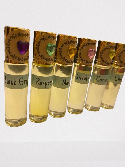 6 x Roll-On Perfume : Dive into Fruity Bliss with Our 6 Flavorful Oils | 10ml Pack". Gift, Beautiful Fruity Scents Ladies, Men.