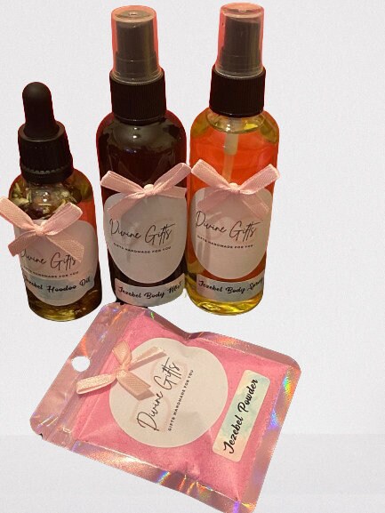 Jezebel Hoodoo Magickal  Body Mist, Body Oil Spray, Jezebel Hoodoo Oil, Jezebel Powder Gift Set.