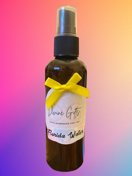 Divine Gifts Florida Water Spray Bottle, for cleansing, protection , Altar and ritual work, Mental clarity and for Love and Luck.  100ml