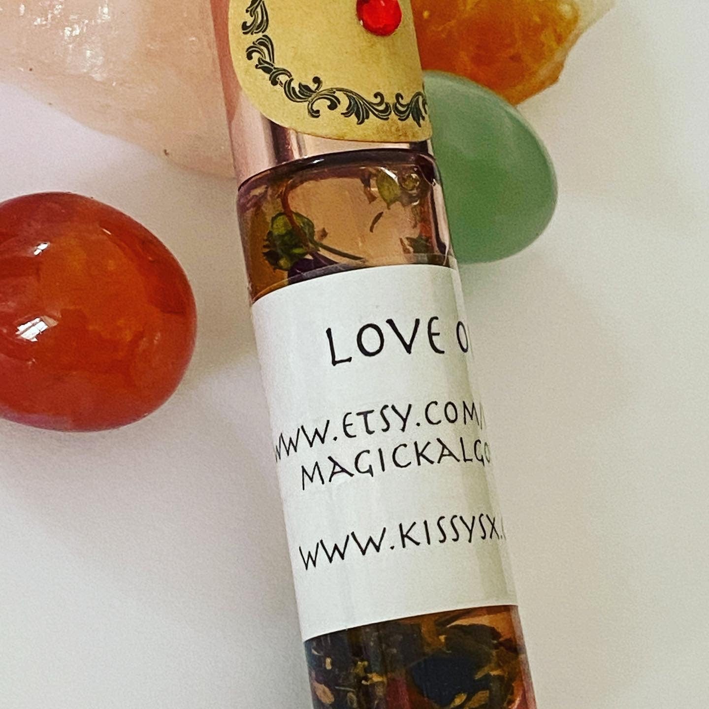 Love Oil 10ml Roll on Bottle. - With Herbs and Roots, Hoodoo Magickal Perfume Oil.