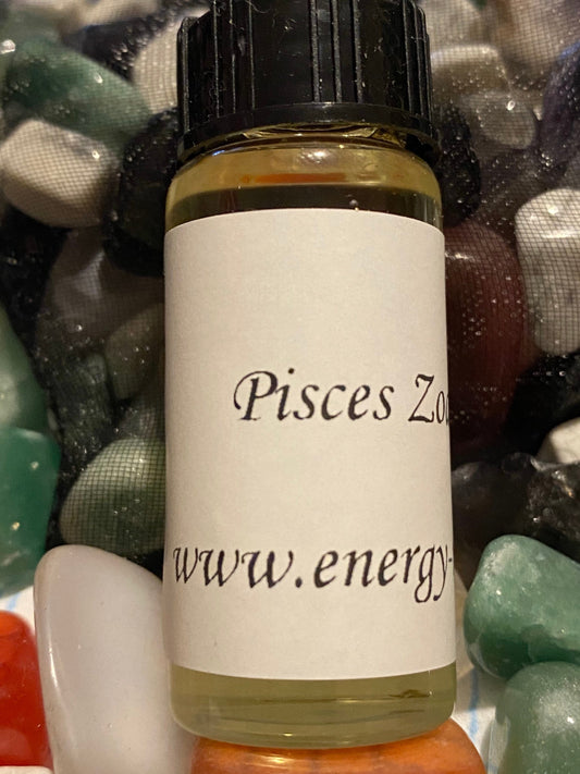 Pisces Planetary Zodiac Magical  Oil 10ml Bottle. - With crystals. Astrology, Anointing, Gift