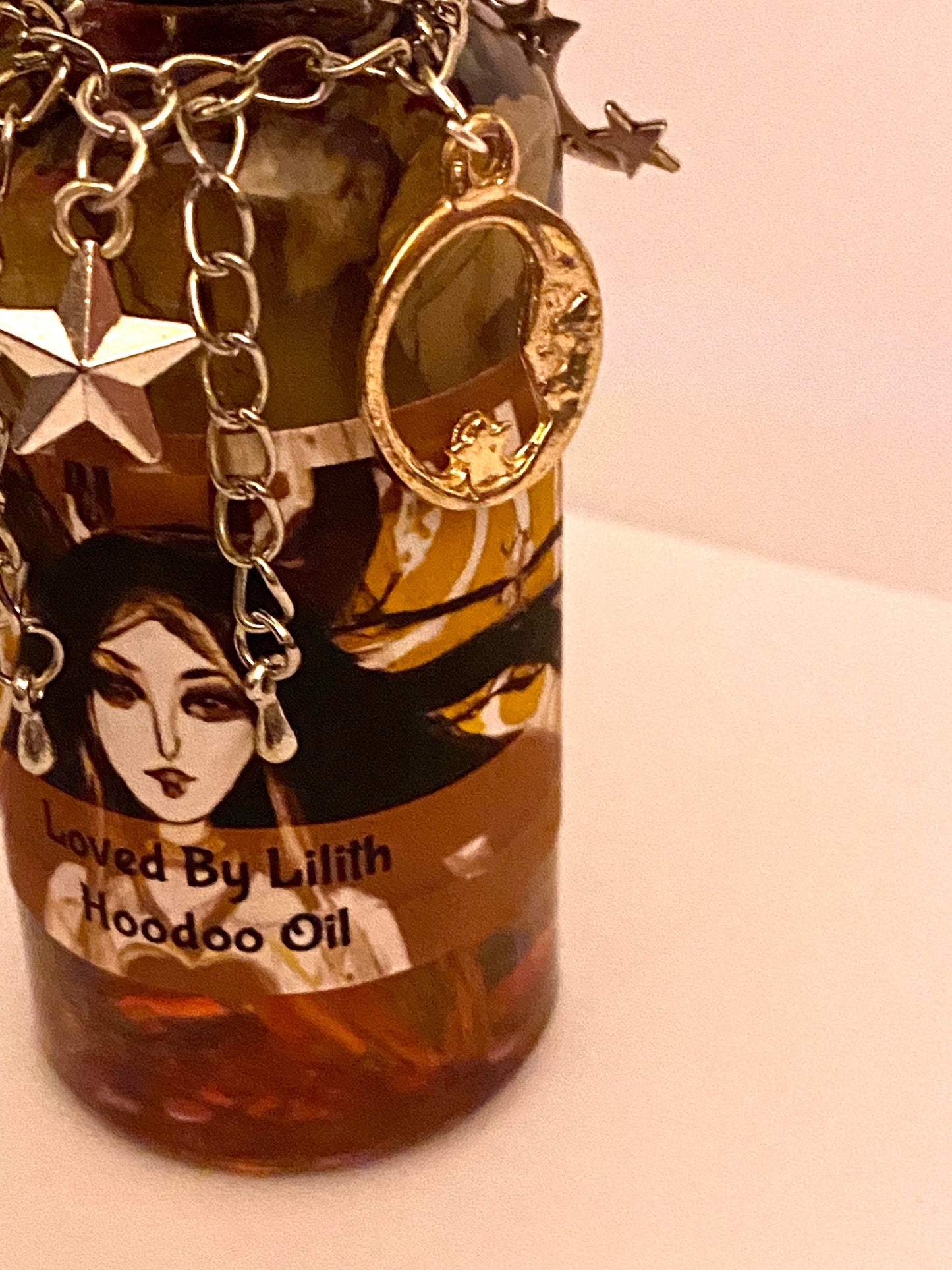 Loved by Lilith Hoodoo Magickal Oil 50ml Dropper Bottle - With Herbs, Crystals and Roots.- Voodoo, Vodun, Santeria.