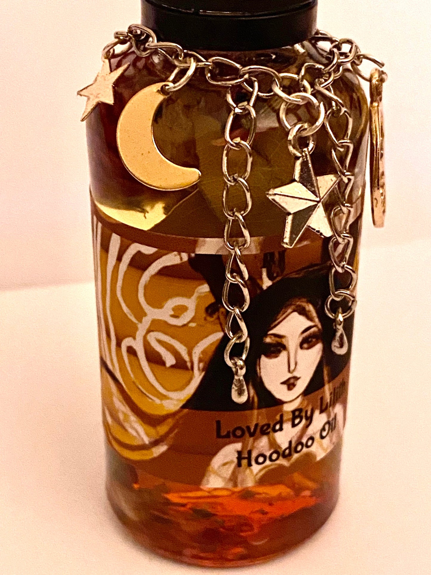 Loved by Lilith Hoodoo Magickal Oil 50ml Dropper Bottle - With Herbs, Crystals and Roots.- Voodoo, Vodun, Santeria.