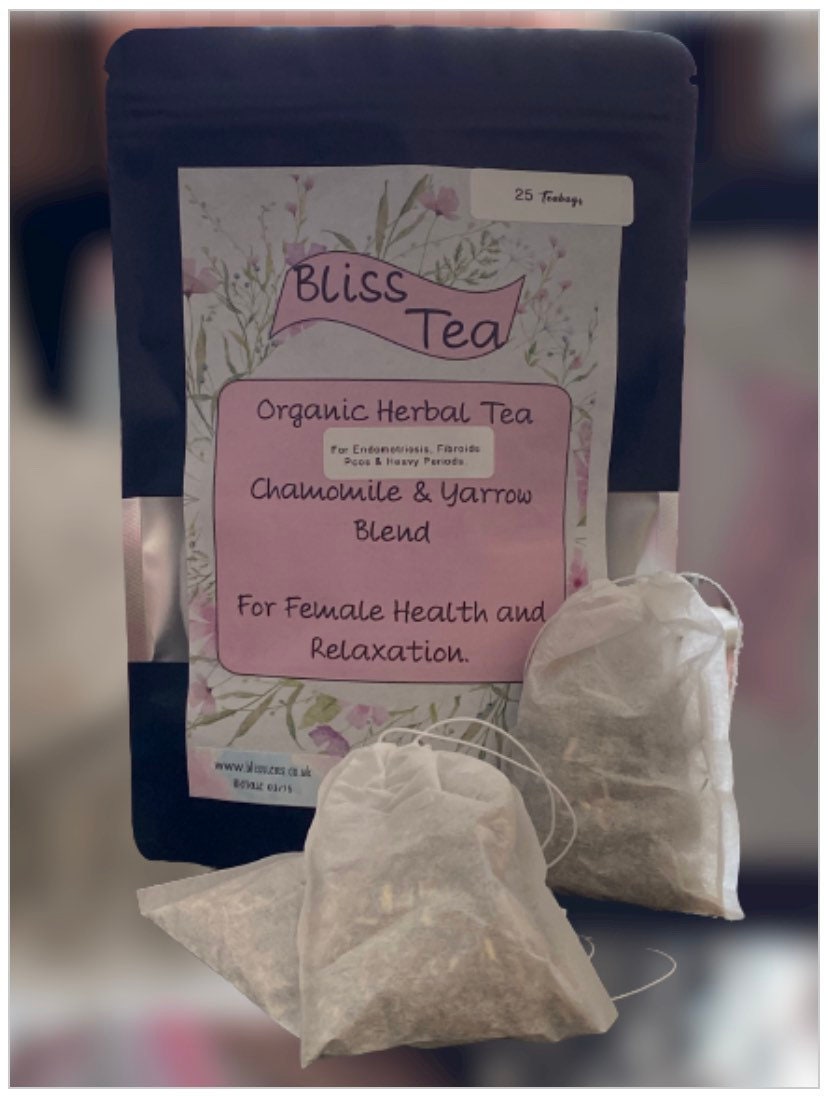 5 x Endometriosis Tea, Herbal and Organic. For Period Pain, Fibroids, Pcos, Relaxing and Calming. 25 Teabags.