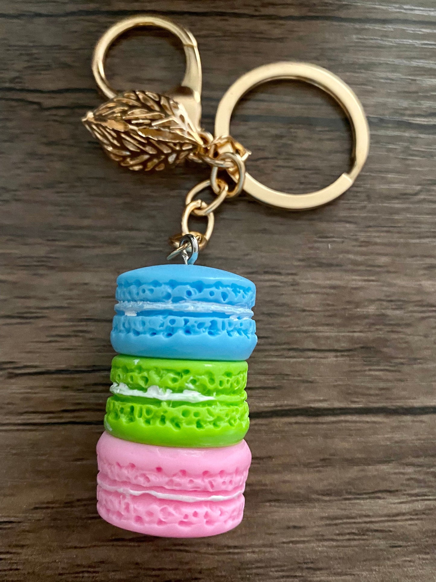 Pretty Macarons Charm Keyring, Hand Bag Charm with Beads, Gift For her, Birthday, Cute Gift, Fun, Cute. Style 001