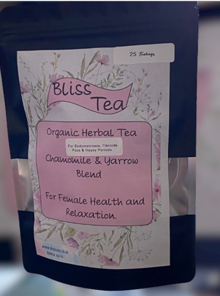 5 x Endometriosis Tea, Herbal and Organic. For Period Pain, Fibroids, Pcos, Relaxing and Calming. 25 Teabags.