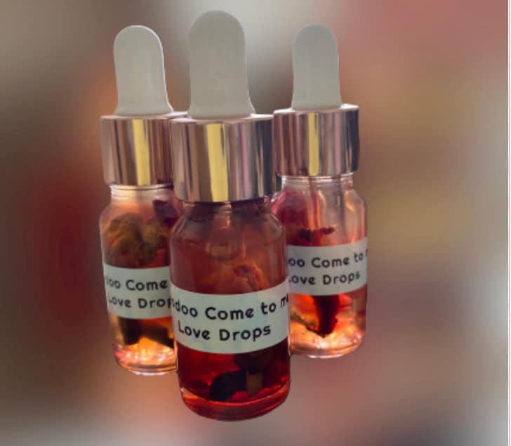 Hoodoo Come to me Love Drops. Powerful herbal blend for Attraction. Choose your flavour.