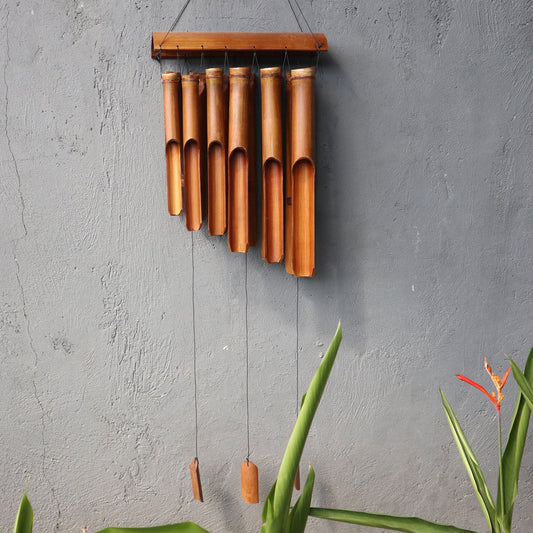 Natural Finish Bamboo Wind Chime